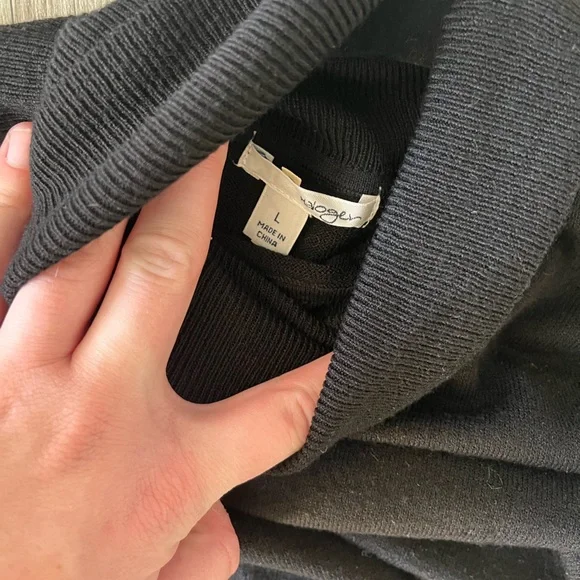 Halogen Black Turtleneck Long Sleeve Sweater - Picture 3 of 3